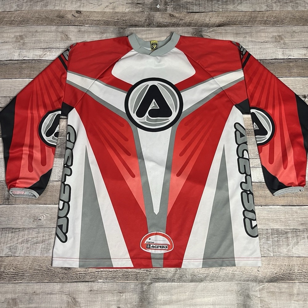 Acerbis Jersey Men's Size XL Red Vintage Motocross Dirt Bike Apparel
